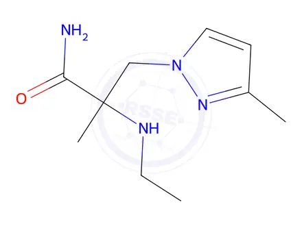 Chemical structure of 2-(Ethylamino)-2-methyl-3-(3-methyl-1h-pyrazol-1-yl)propanamide