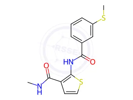 Chemical structure of N-Methyl-2-(3-(methylthio)benzamido)thiophene-3-carboxamide
