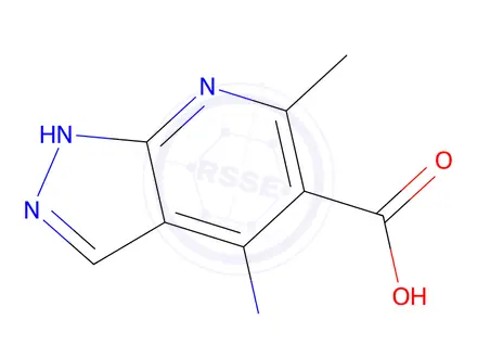 Chemical structure of 4-Amino-6-methyl-1H-pyrazolo[3,4-b]pyridine-5-carboxylic acid