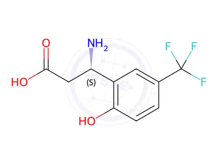 Chemical structure of (S)-3-AMINO-3-(2-HYDROXY-5-(TRIFLUOROMETHYL)PHENYL)PROPANOIC ACID