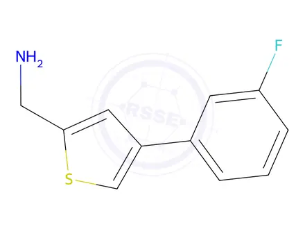 Chemical structure of (4-(3-Fluorophenyl)thiophen-2-yl)methanamine