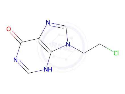 Chemical structure of 9-(2-Chloroethyl)-1H-purin-6(9H)-one