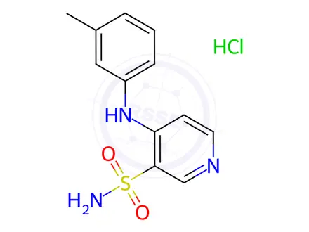 Chemical structure of 4-[(3-Methylphenyl)amino]-3-pyridinesulfonamide Hydrochloride