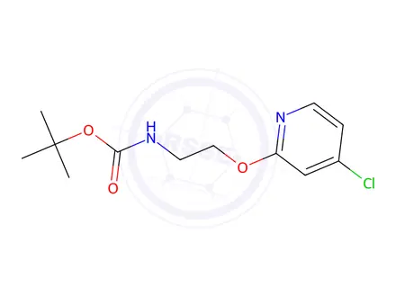 Chemical structure of tert-Butyl (2-((4-chloropyridin-2-yl)oxy)ethyl)carbamate