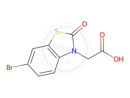 Chemical structure of 2-(6-Bromo-2-oxo-2,3-dihydro-1,3-benzothiazol-3-yl)acetic acid