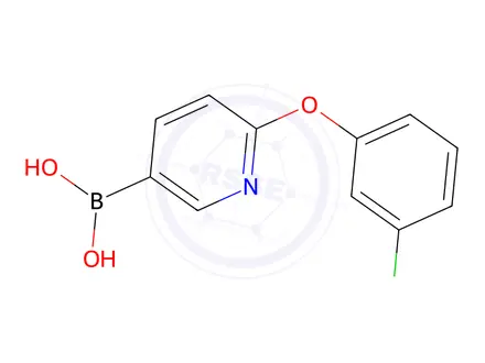 Chemical structure of 2-(3-Chlorophenoxy)pyridine-5-boronic acid