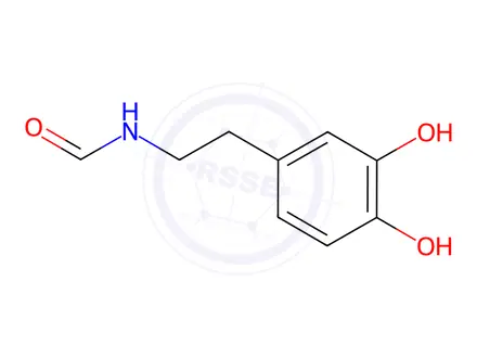 Chemical structure of N-(3,4-dihydroxyphenethyl)formamide
