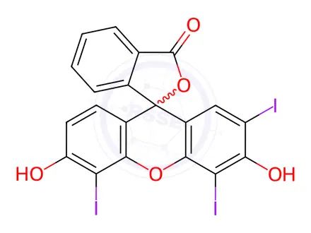 Chemical structure of 2,4,5-TRIIODOFLUORESCEIN