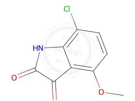 Chemical structure of 1H-Indole-2,3-dione,7-chloro-4-methoxy-