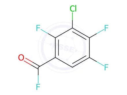 Chemical structure of Benzoyl fluoride, 3-chloro-2,4,5-trifluoro-(9CI)