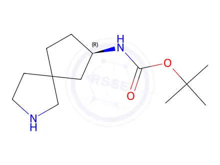 Chemical structure of tert-Butyl ((7R)-2-azaspiro[4.4]nonan-7-yl)carbamate