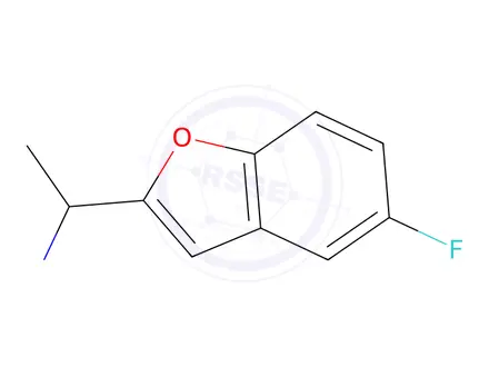 Chemical structure of 1-(5-fluoro-1-benzofuran-2-yl)ethan-1-amine