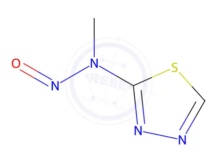 Chemical structure of 1,3,4-Thiadiazol-2-amine, N-methyl-N-nitroso-