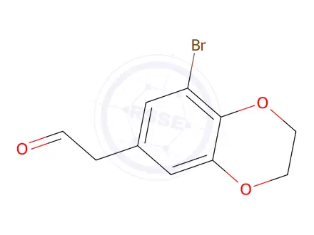 Chemical structure of 2-(8-Bromo-2,3-dihydrobenzo[b][1,4]dioxin-6-yl)acetaldehyde