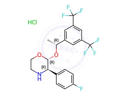 Chemical structure of Aprepitant Impurity 12(Hydrochloride)