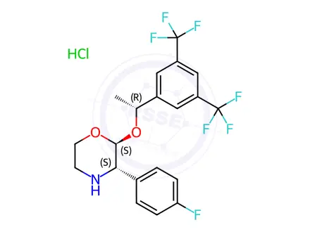 Chemical structure of Aprepitant Impurity 13(Hydrochloride)
