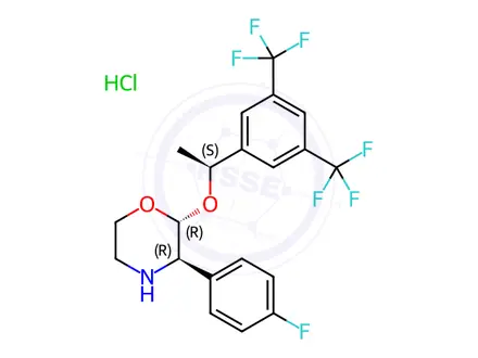 Chemical structure of Aprepitant Impurity 10(Hydrochloride)
