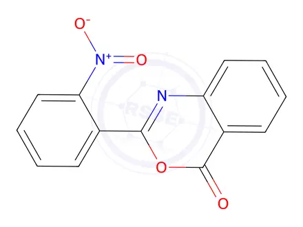 Chemical structure of 2-(2-Nitrophenyl)-4H-benzo[d][1,3]oxazin-4-one