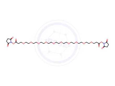 Chemical structure of Bis-PEG10-NHS ester