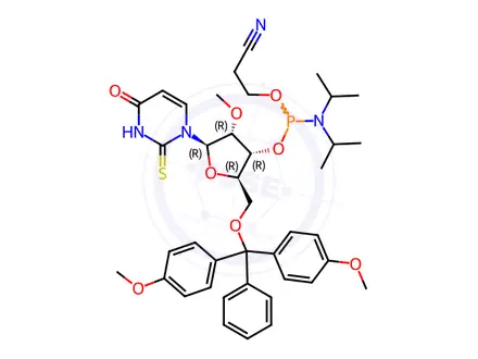 Chemical structure of 2'-O-Me-2-thio-U-3'-phos phoramidite