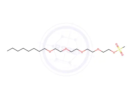 Chemical structure of 3,6,9,12-Tetraoxaeicosan-1-ol, 1-methanesulfonate