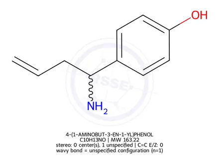 Chemical structure of 4-(1-AMINOBUT-3-EN-1-YL)PHENOL