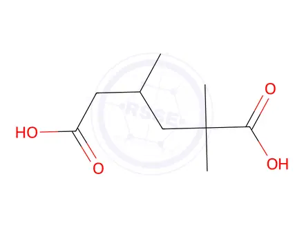 Chemical structure of 2,2,4(or 2,4,4)-trimethyladipic acid