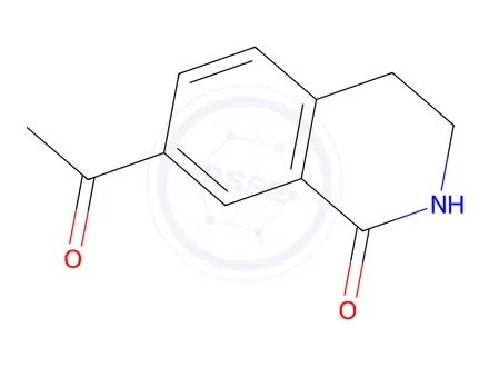 Chemical structure of 7-Acetyl-3,4-dihydroisoquinolin-1(2H)-one