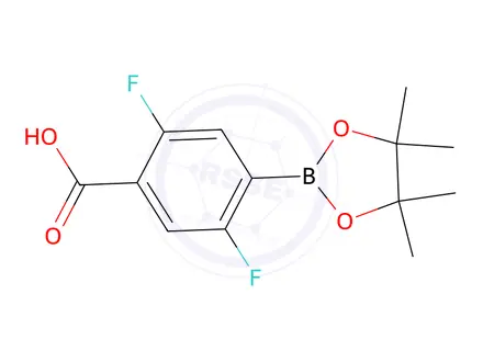 Chemical structure of 2,5-Difluoro-4-(4,4,5,5-tetramethyl-1,3,2-dioxaborolan-2-yl)benzoic acid