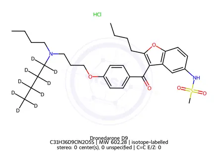 Chemical structure of Dronedarone D9