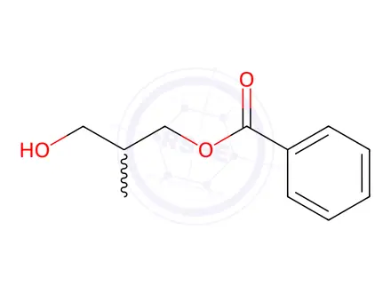 Chemical structure of Benzoic acid 3-hydroxy-2-methyl-propyl ester