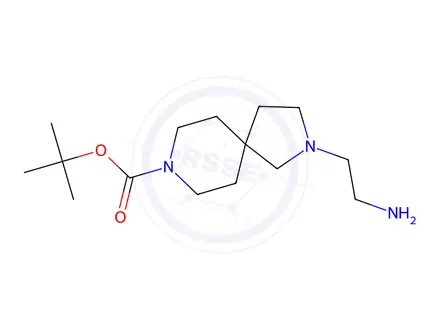 Chemical structure of Tert-butyl 2-(2-aminoethyl)-2,8-diazaspiro[4.5]Decane-8-carboxylate