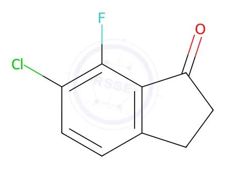 Chemical structure of 6-Chloro-7-fluoro-indan-1-one
