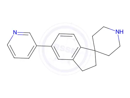 Chemical structure of 5-(Pyridin-3-Yl)-2,3-Dihydrospiro[Indene-1,4'-Piperidine]
