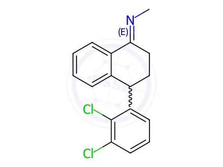 Chemical structure of Sertraline 2,3-Dichloro Imine Impurity
