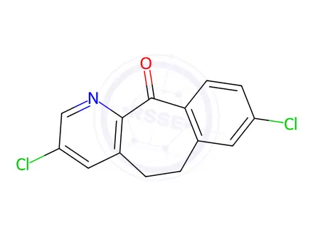 Chemical structure of 3,8-Dichloro-5,6-dihydro-11H-benzo[5,6]cyclohepta[1,2-b]pyridin-11-one