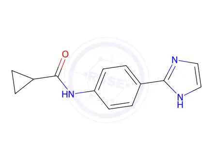 Chemical structure of N-(4-(1H-imidazol-2-yl)phenyl)cyclopropanecarboxamide