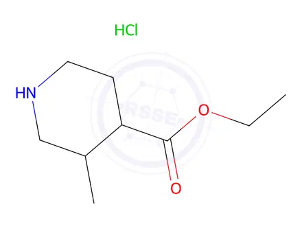 Chemical structure of Ethyl 3-methylpiperidine-4-carboxylate hydrochloride