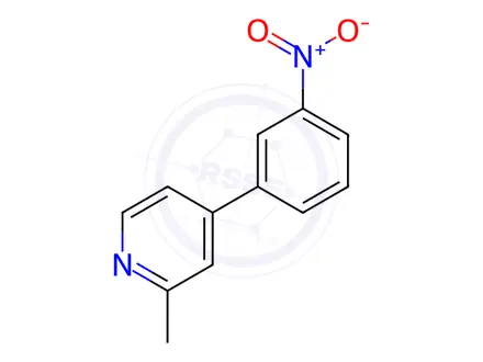 Chemical structure of 2-methyl-4-(3-nitrophenyl)pyridine