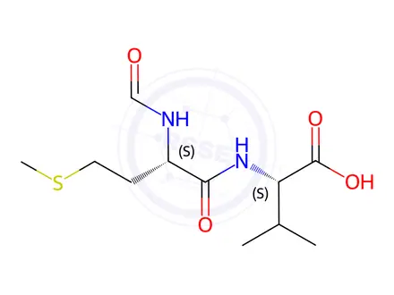Chemical structure of For-Met-Val-Oh