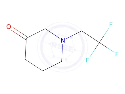 Chemical structure of 1-(2,2,2-Trifluoroethyl)piperidin-3-one
