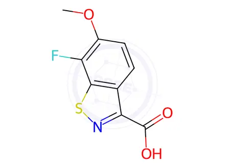 Chemical structure of 7-Fluoro-6-methoxybenzo[d]isothiazole-3-carboxylic acid
