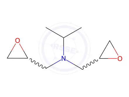 Chemical structure of N,N-bis(oxiran-2-ylmethyl)propan-2-amine