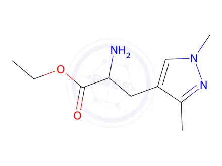 Chemical structure of Ethyl 2-amino-3-(1,3-dimethyl-1h-pyrazol-4-yl)propanoate