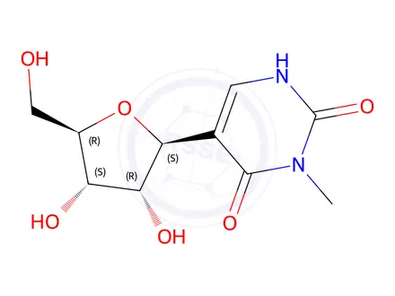 Chemical structure of 5-((2S,3R,4S,5R)-3,4-Dihydroxy-5-(hydroxymethyl)tetrahydrofuran-2-yl)-3-methylpyrimidine-2,4(1H,3H)-dione