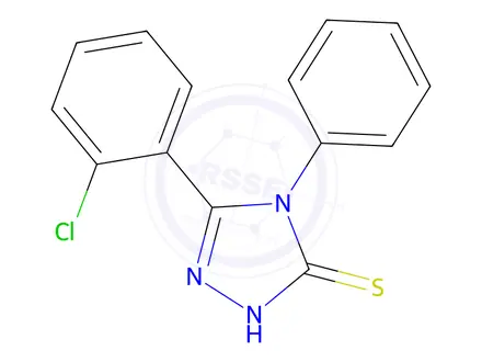 Chemical structure of 3-(2-Chlorophenyl)-4-phenyl-4,5-dihydro-1H-1,2,4-triazole-5-thione