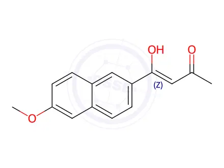Chemical structure of 4-Hydroxy-4-(6-methoxynaphthalen-2-yl)but-3-en-2-one