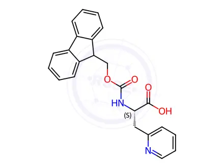 Chemical structure of Fmoc-3-(2-Pyridyl)-Ala-OH