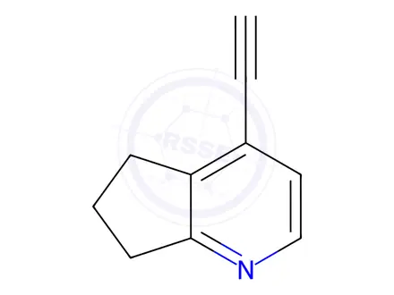 Chemical structure of 4-Ethynyl-6,7-dihydro-5H-cyclopenta[b]pyridine