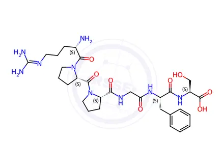 Chemical structure of Bradykinin (1-6)